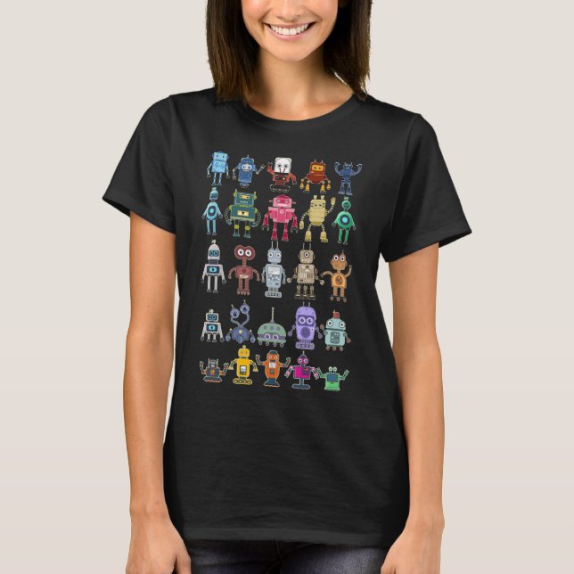 Camiseta Robôs da Robot Collection Science Technology (Frente)