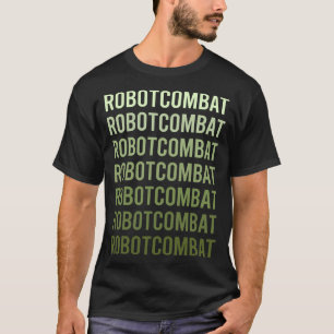 Camiseta Robôs de Combate de Texto Verde
