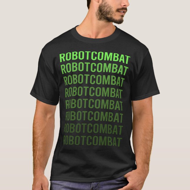 Camiseta Robôs de Combate Robô Gradiente Verde (Frente)