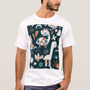 Camiseta Robôs dinossauros, patetas infantis divertidas e p