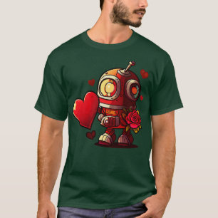 Camiseta Robôs do dia dos namorados amam amor