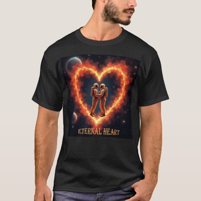 Camiseta Robôs, Flores e Amor (Frente)