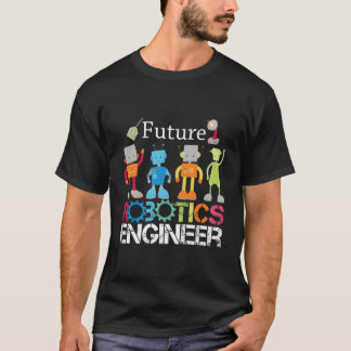 Camiseta Robôs Futuros De Engenheiro Robóticos Para Meninos