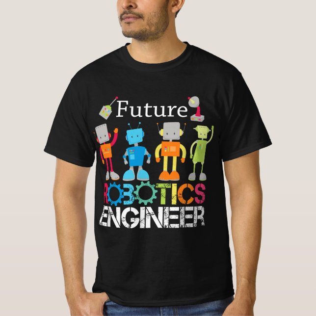 Camiseta Robôs futuros de Engenheiros Robóticos para Menino (Frente)