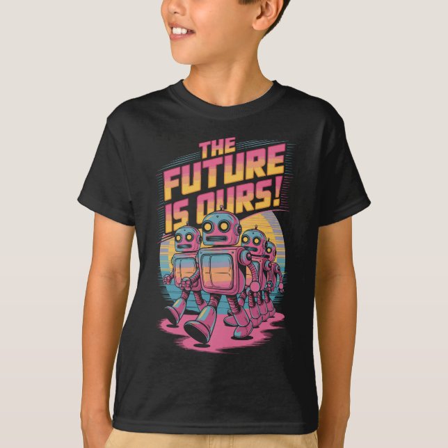 Camiseta Robôs Retro-Futuros É O Nosso Design (Frente)