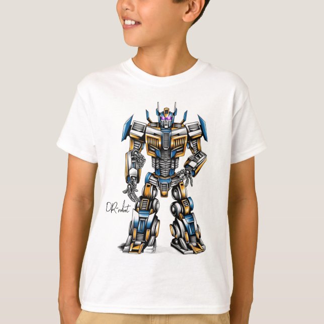 Camiseta robôs Vestuário e Calçados > Crianças > Meninos >  (Frente)