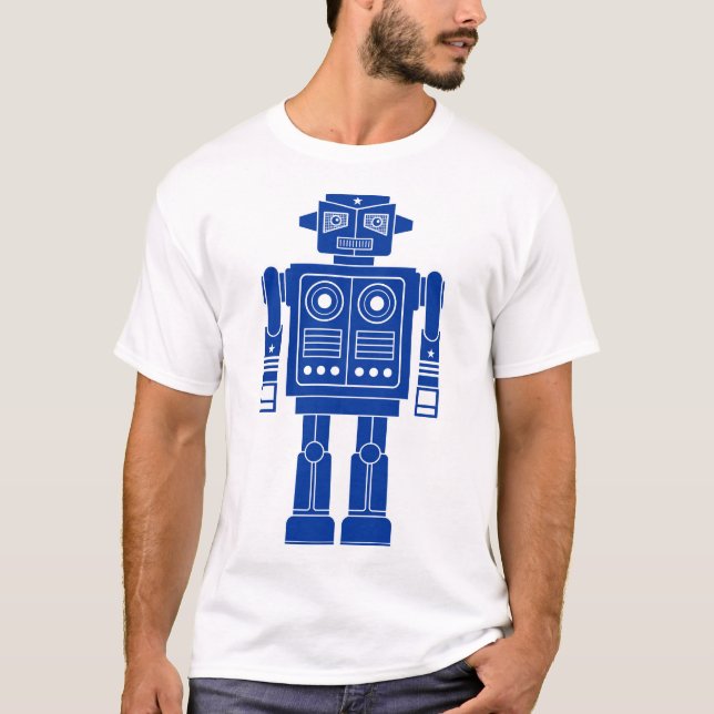 Camiseta Robot 270620/010 - Marinho Blue and White T-Shirt (Frente)
