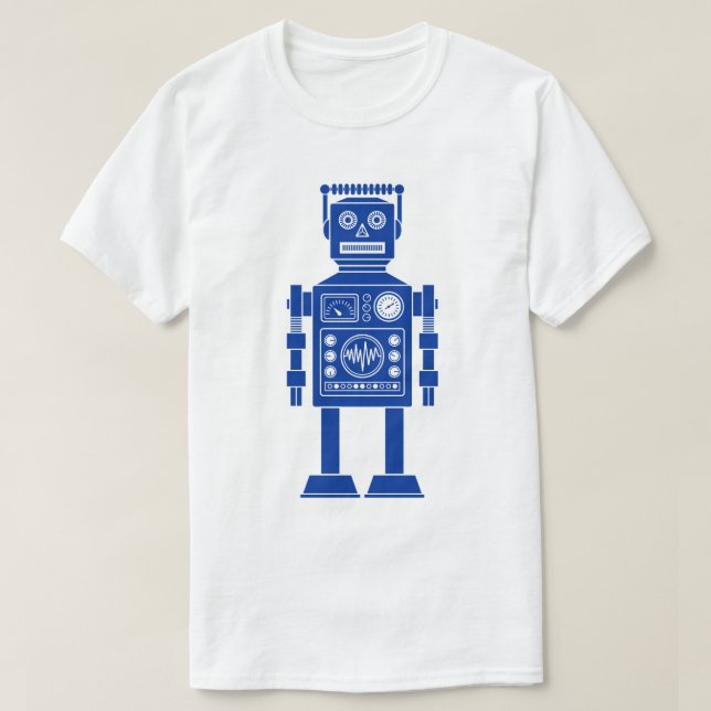 Camiseta Robot 270620/06 - Marinho Blue and White T-Shirt (Frente do Design)