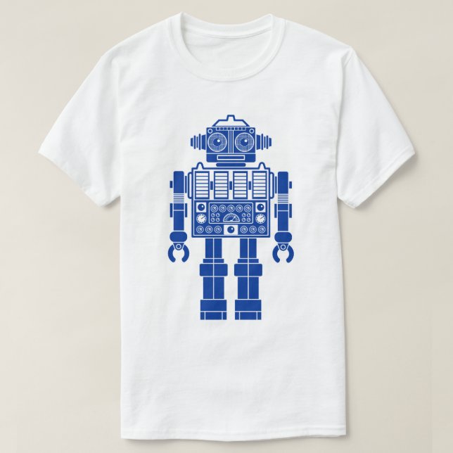 Camiseta Robot 270620/08 - Marinho Blue and White T-Shirt (Frente do Design)