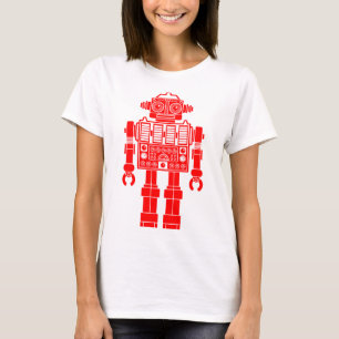 Camiseta Robot 270620/08 - T-Shirt Vermelho e Branco