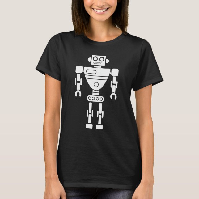 Camiseta Robot Builder Droid Robotics Engenheiro Science Fi (Frente)