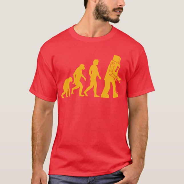 Camiseta Robot Evolution Sheldon Cooper Big Bang Teoria (Frente)