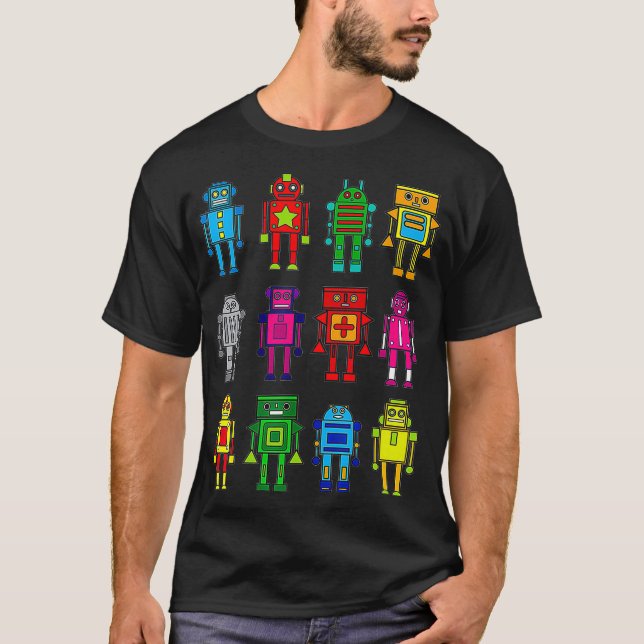 Camiseta Robot Funny Robot Technology Tee (Frente)