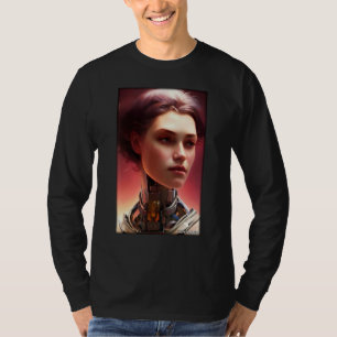 Camiseta Robot Future Technology Science Mulher Retro Vinta