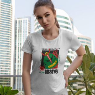 Camiseta Robot Green Head Japonês