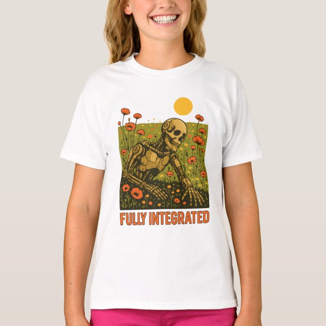 Camiseta Robot Nature Flores Campo de Flor (Frente)