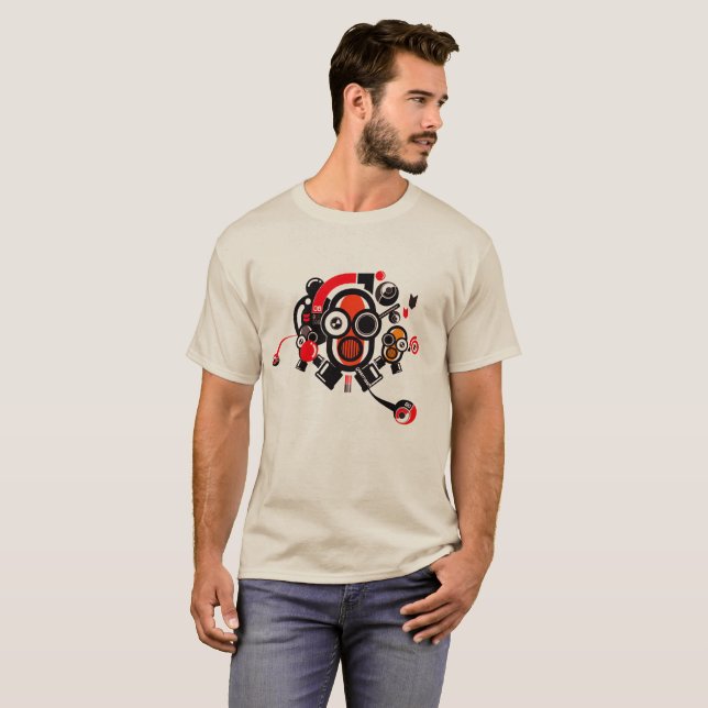 Camiseta Robot T-Shirt Robotics Engenheiro Legal T Club (Frente Completa)