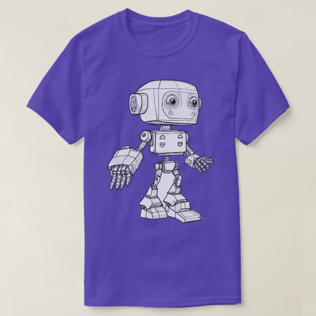Camiseta Robot tridimensional para livros infantis (Frente do Design)