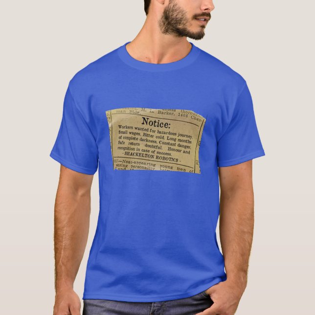 Camiseta Robótica de Shackelton - trabalhadores queridos (Frente)