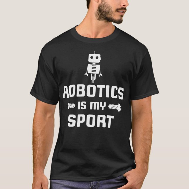 Camiseta Robótica é o meu presente engraçado para robô digi (Frente)