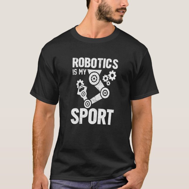Camiseta Robótica é o meu Robô Mecânico Esportivo 8 (Frente)