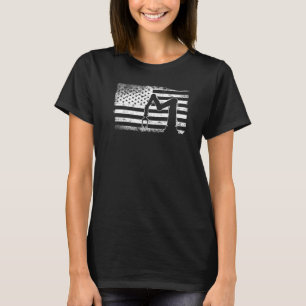 Camiseta Robótica Engenheiro American Flag Vintage