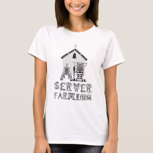 Camiseta Robótica engraçada da agricultura de servidores
