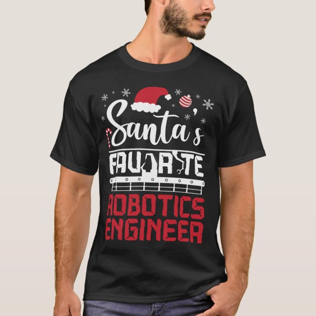 Camiseta Robótica Papais noeis de Engenheiro Robótica Favor (Frente)
