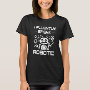 Camiseta Robótica Para Adultos Mulheres Robot Cyborg Machin