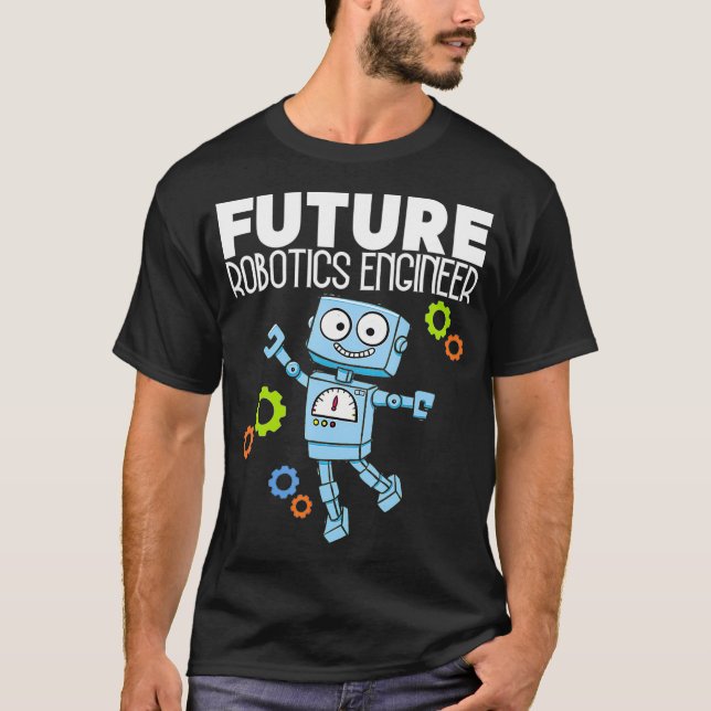 Camiseta Robótica para Engenheiros Robóticos Futuros Gerand (Frente)