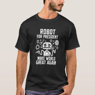 Camiseta Robótica Para Homens Mulheres Tecnologia de Bot Má