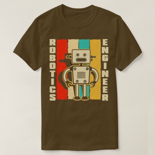 Camiseta Robotics Engineering Humanoid Robots Retro Robotic (Frente do Design)