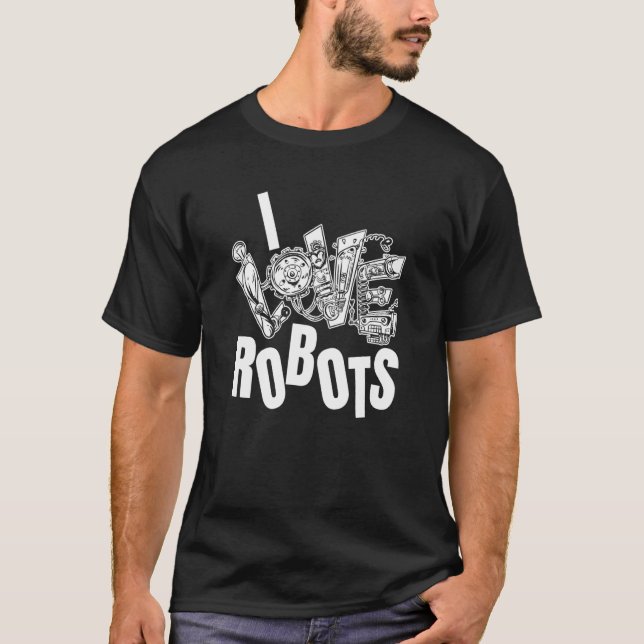 Camiseta Robotics Humor Artificial Intelligence Ai  I Love  (Frente)