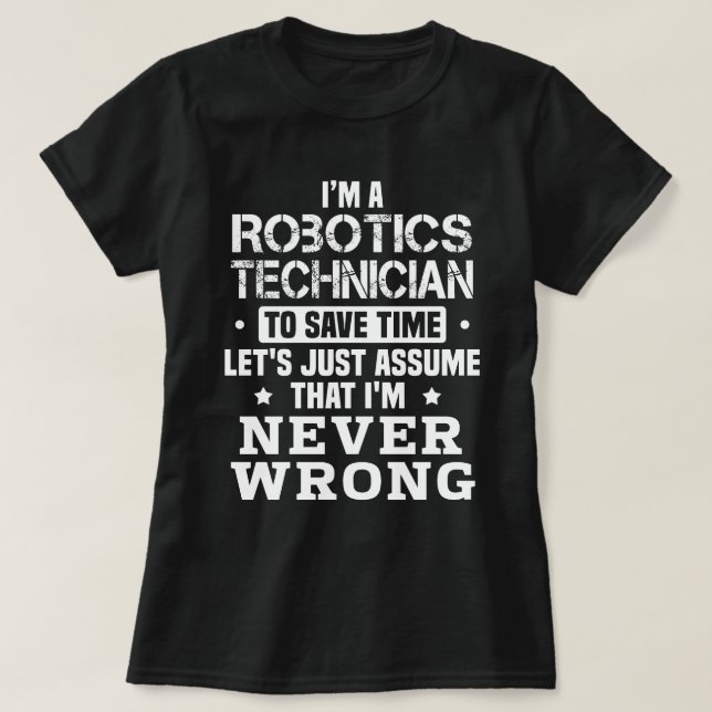 Camiseta Robotics Technician (Frente do Design)