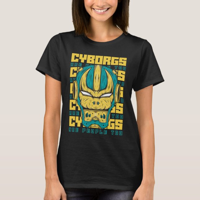 Camiseta Robots Cyborg  Artificial Intelligence Ai Robotics (Frente)