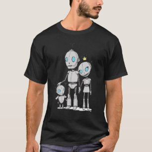 Camiseta Robots Family Pai Mãe Kid Bot Droid Toy Robotics 1