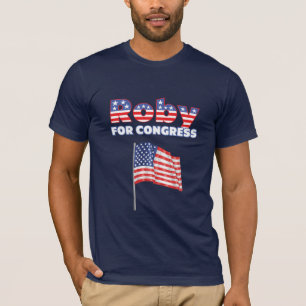 Camiseta Roby para o design patriótico da bandeira