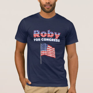 Camiseta Roby para o design patriótico da bandeira