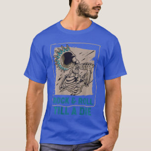 Camiseta Roca Esqueleto Fica em Rolo Até Uma Morte Punk Roc