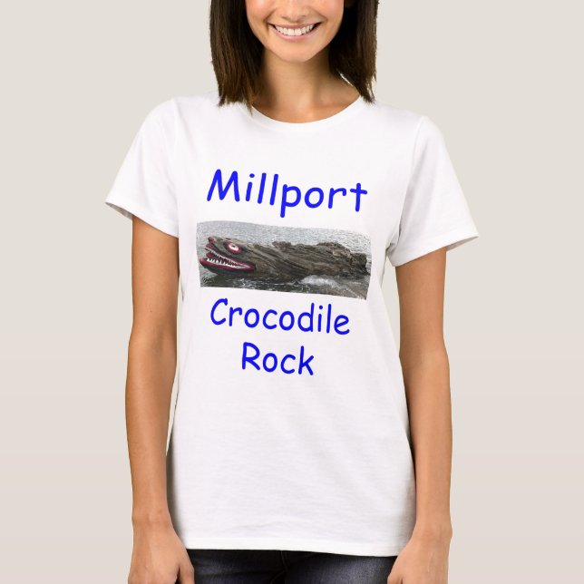 Camiseta Rocha 2 do crocodilo de Millport (Frente)