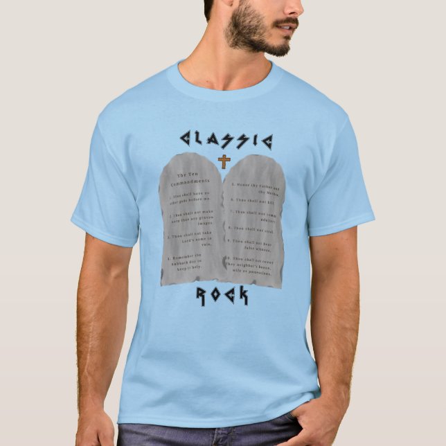 Camiseta Rocha clássica (tintura do laço) (Frente)