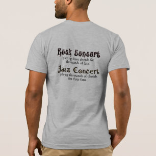 Camiseta Rocha contra o t-shirt do jazz