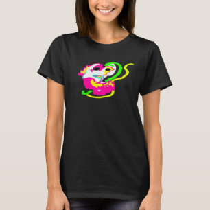 Camiseta rocha de cavalo-marinho neon