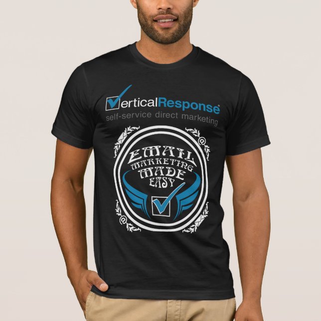 Camiseta Rocha de VerticalResponse em homens negros (Frente)