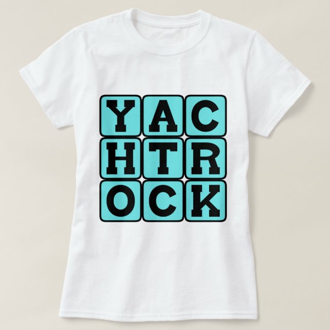 Camiseta Rocha do iate, gênero da música (Frente do Design)
