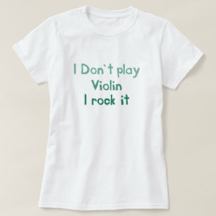 Camiseta Rocha do violino ele t-shirt - senhoras