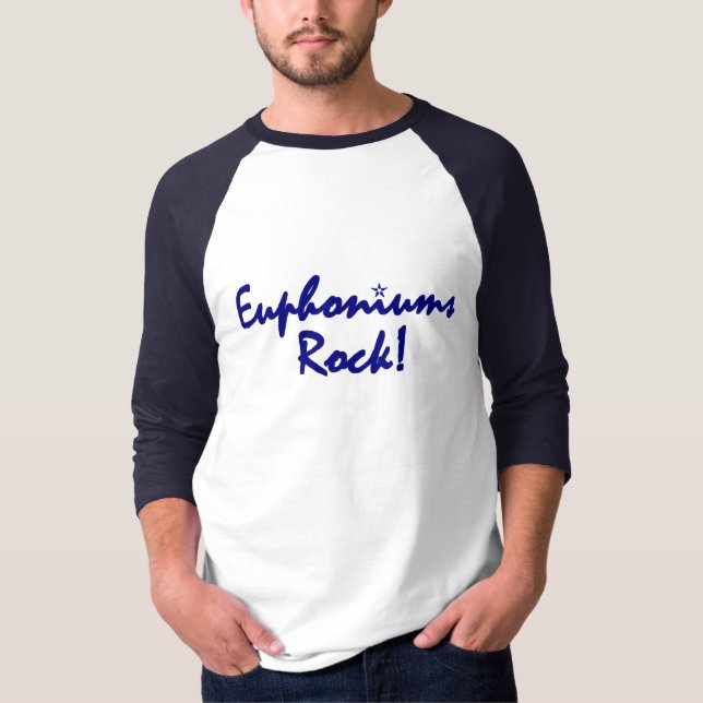 Camiseta Rocha dos Euphoniums - rotulação azul (Frente)