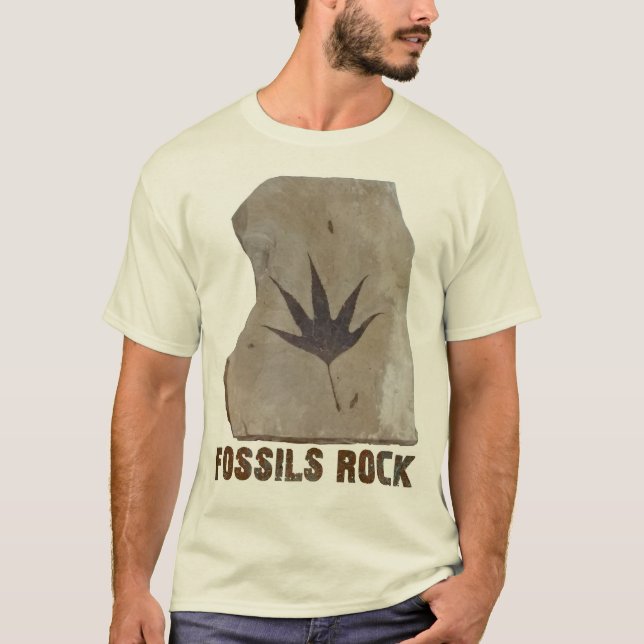 Camiseta Rocha dos fósseis para Paleontologists e geólogos (Frente)