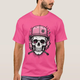 Camiseta Rocha e Roll Caveira T-Shirt Cracking Face