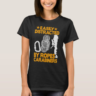 Camiseta Rocha Engraçada Subindo Facilmente Distraída Por R